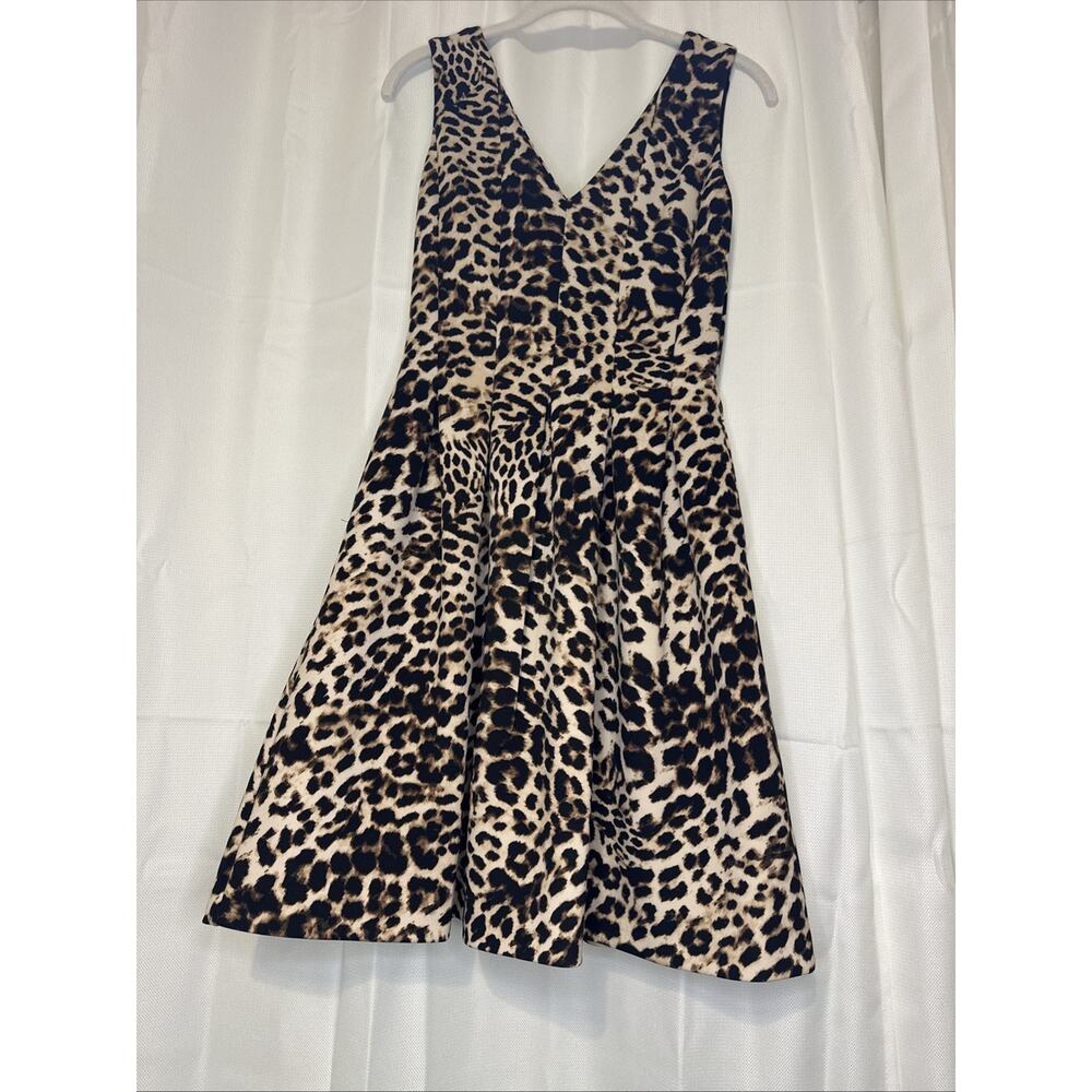 Vince Camuto Dress Women's Size 2 Sleeveless Leopard Print Cocktail‎ Party Mini